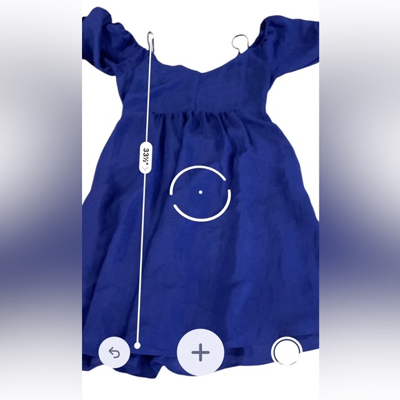 Moulinette Soeurs Anthropologie Carina Open Shoulder Blue Dress, Small - Picture 13 of 14